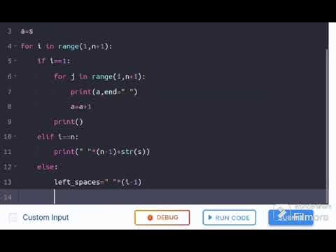 Numbers in Inverted Hollow Pyramid #CodingPractice-14A #python code #Nxtwave #bala swapna