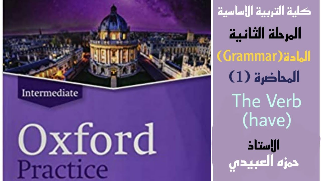 نحو (كرامر ) مرحلة ثانية كلية التربية الأساسية قسم اللغة الإنجليزية موضوع The verb have يونت 31