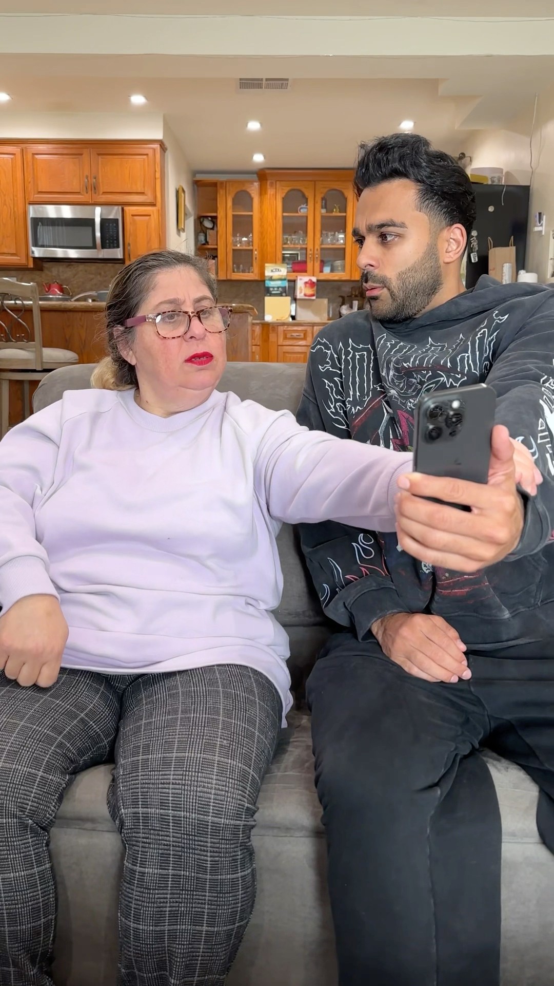 When I show my mom something on my phone