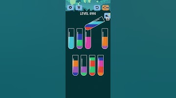 Water Color Sort Level 5190 Gameplay Solution WalkThrough