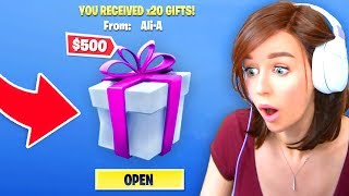 GIFTING Fortnite Skins to my FIANCÉ! (NEW)