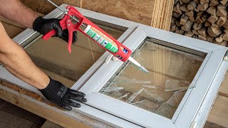 Window glass repair. Don't buy new!