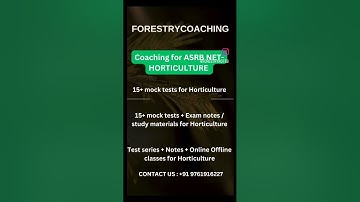 ASRB NET 2023 - Horticulture Coaching #icar #agriculture #horticulture #netexam