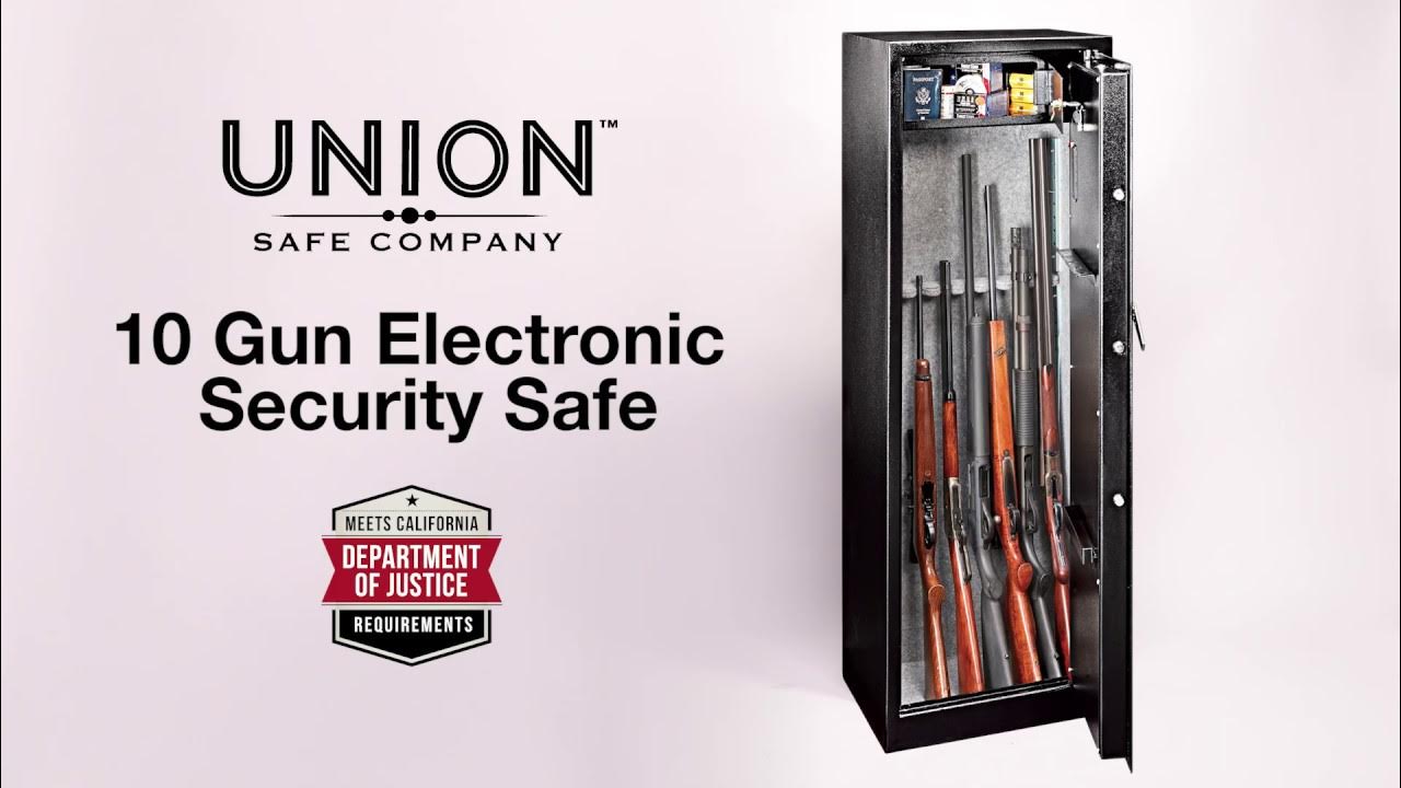 UNION SAFE COMPANY 10 Gun Electronic Security Safe Item 64011 YouTube