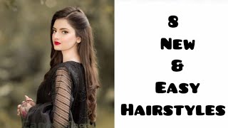 8 totally easy hairstyles - quick everyday hairstyle/college hairstyles /hairstyle girls/#viral#hair