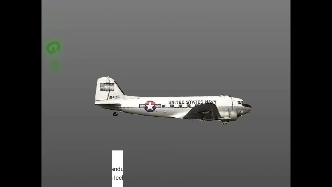 1973 Sólheimasandur Douglas DC-3 crash animation (Scratch) 