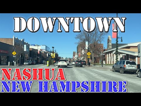 Nashua - New Hampshire - 4K Downtown Drive