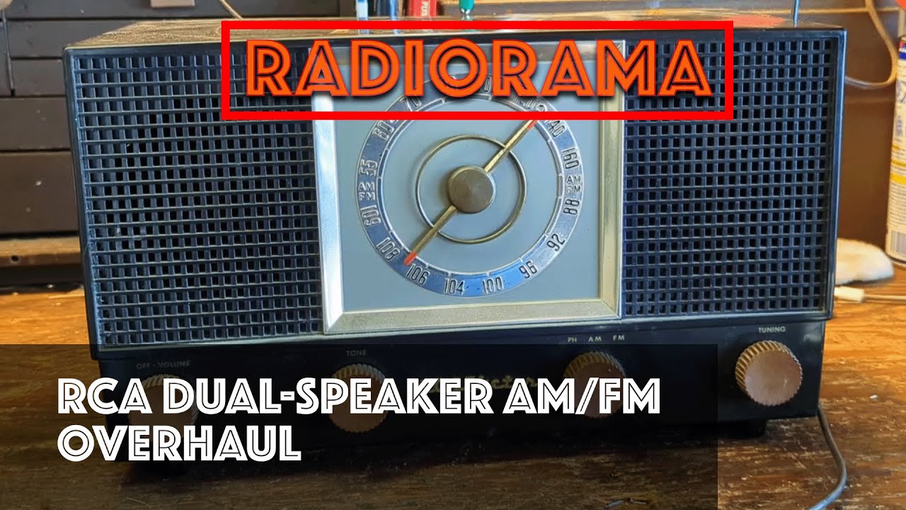 Ремонт двухканального RCA AM/FM-радио с двумя динамиками