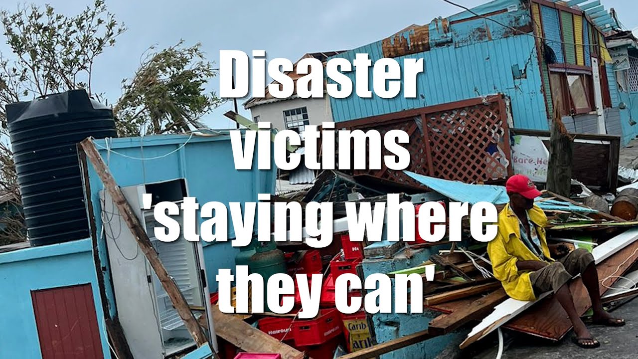 Disaster victims 'staying where they can' - YouTube