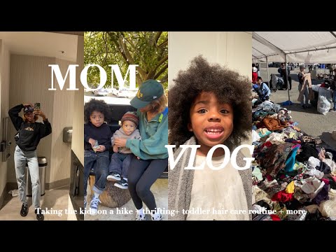 MOM VLOG| realistic weekly vlog as a mom of 2 (kid activities+ thrifting+ toddler hair care +more)