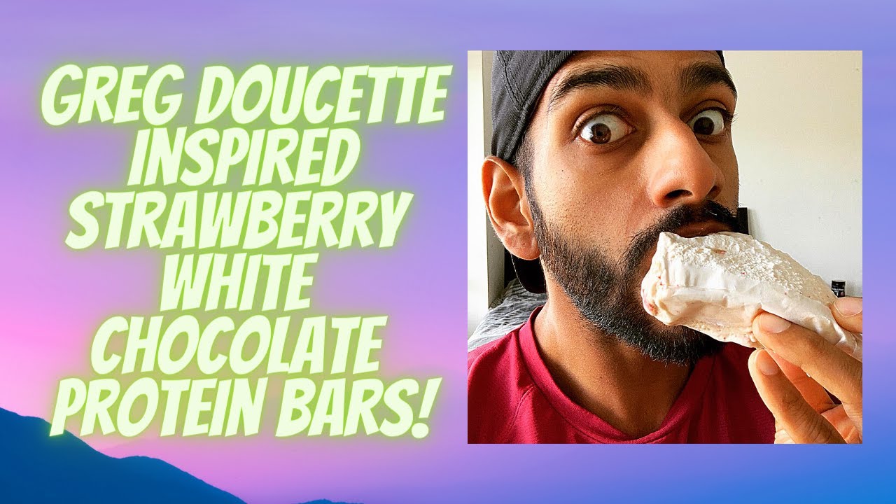 Anabolic Strawberry White Chocolate Protein Bar GREG DOUCETTE Inpired