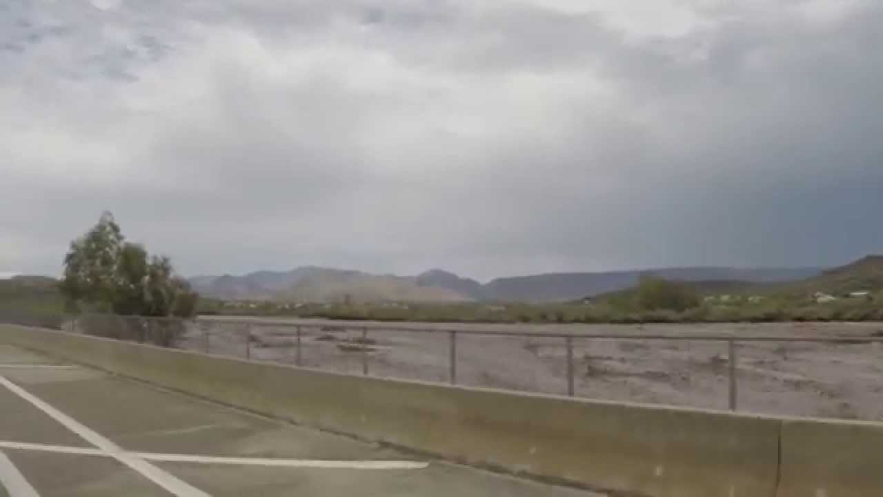 New River Raging Flood Waters in New River Arizona YouTube