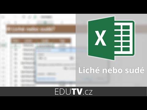 Liché nebo sudé číslo v Excelu