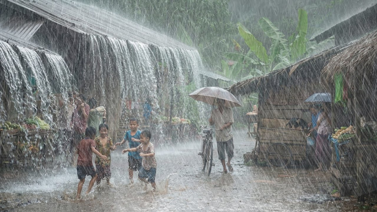 Bolehkah anda Setegang? ⛈️ Hujan lebat dan angin kencang di pedalaman Indonesia ⚡mengatasi insomnia