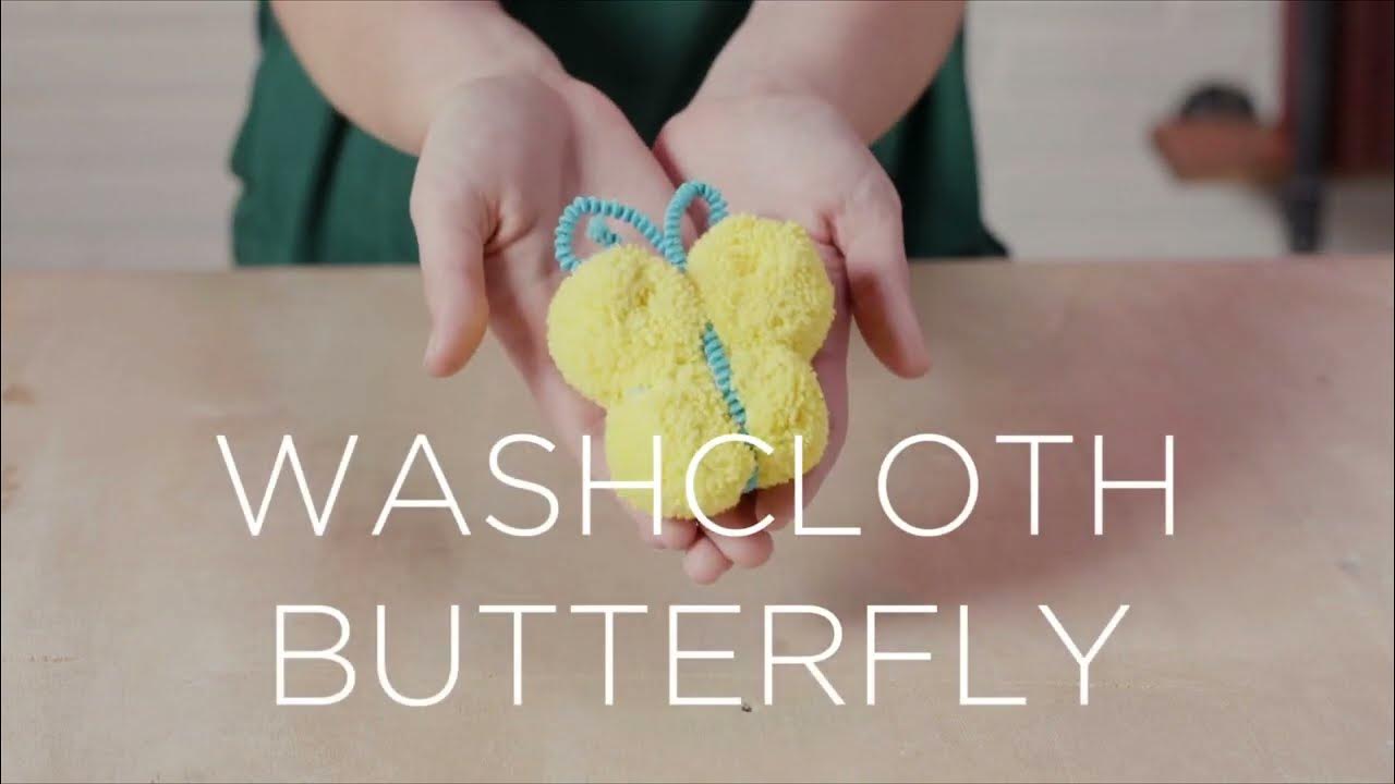how-to-make-a-washcloth-butterfly-youtube