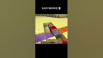 Minecraft easy bridge tutorial  #minecraftshorts #minecraft #minecraftsurvival