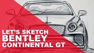 Let's sketch BENTLEY (Continental GT) 2021