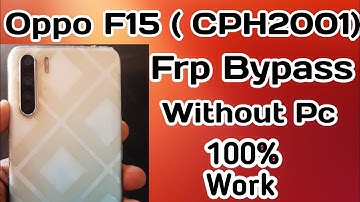 oppo cph2001 Frp bypass || oppo F15 google account bypass #frp