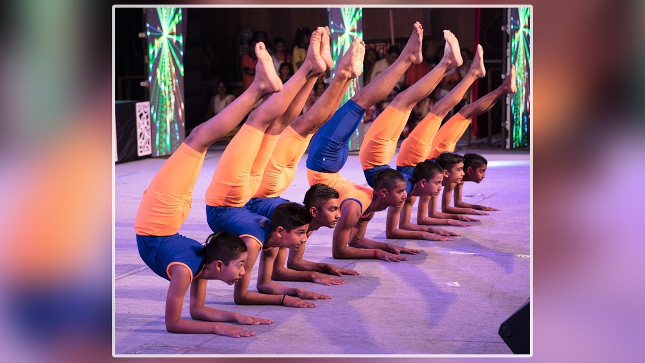 Yoga Dances Performance by Acharyakulam Students  Acharyakulam Annual Function   2018