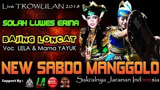 Solah Luwes ERINA == Lagu BAJING LONCAT Voc LELA & Bu YAYUK == New SABDO MANGGOLO Live TROWULAN 2018