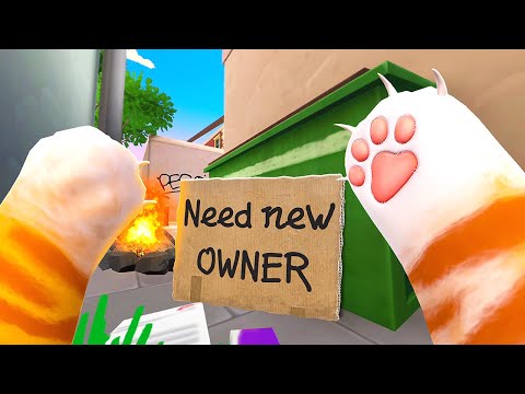 I Became a HOMELESS Cat - Cat in Town VR