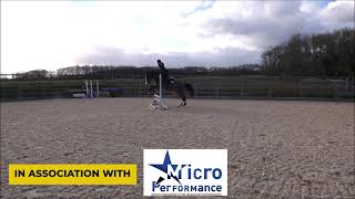 Ruby Fryer - Jumping Three Poles on a Curve, to encourage the horse to stay on the right leg