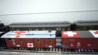 brawa locomotive and redcross cars.MOV