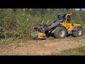 Forestry tiller & mulcher MeriCrusher MC5-190 clearing property.