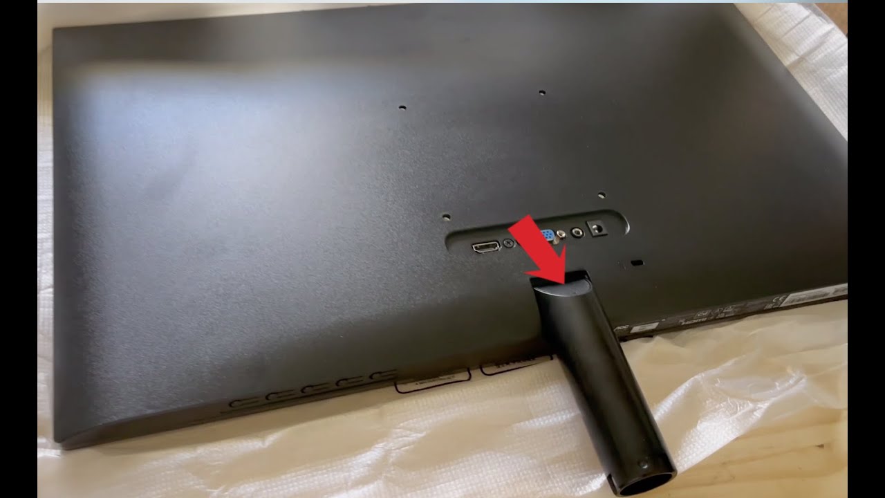 How To Remove The New Aoc Monitor Stand Pole 24b2xh And 27b2h Youtube