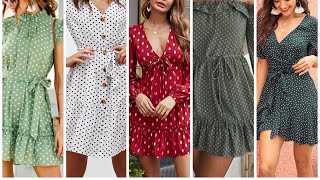 Polka dot mini printed and flared dresses 2k23-floral bodycon dresses ideas collection 2023