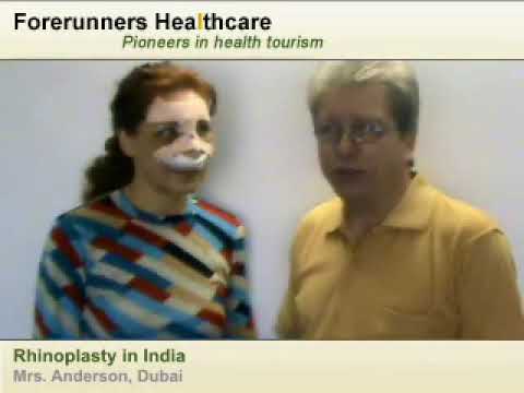Rhinoplasty Surgery performed on Dubai National in Mumbai, in India