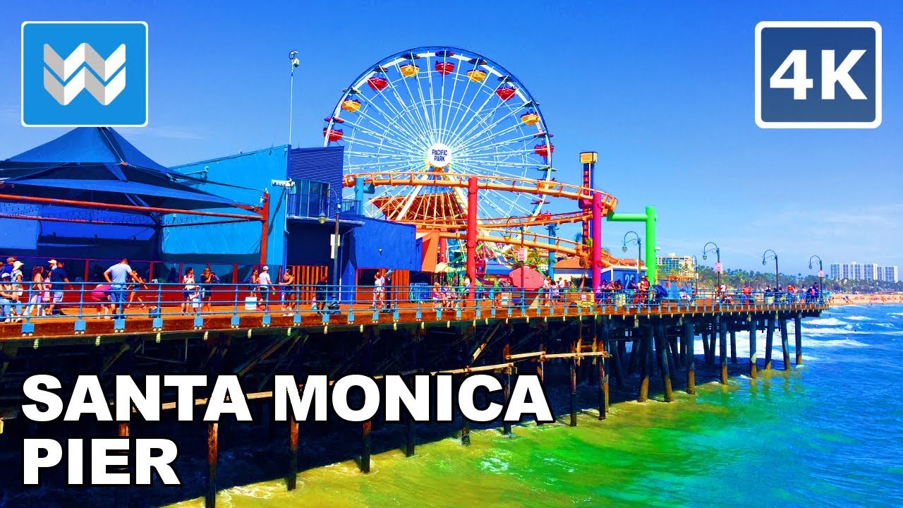 ⁣Walking tour of Santa Monica Pier in Los Angeles, California 【4K】(Chris Brown Undecided Location)