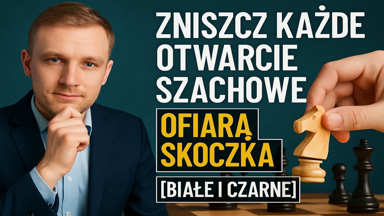 Zniszcz Każde Otwarcie Szachowe Ofiarą Skoczka [Białe i Czarne]