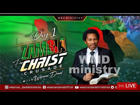 Zambia for Christ Crusade with Wiseman Daniel DAY 2 on MANTLE TV. - YouTube