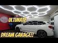 Ultimate Dream Garage!! Check out this Hexagon Lighted Ceiling!!