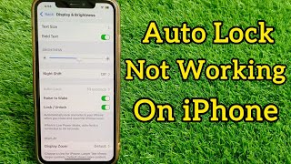 Auto Lock iPhone Not Working | How to Fix Auto Lock is Greyed Out ?