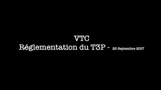 6 - Examen Vtc - Uber - Réglementation Du T3P - Exam 2017