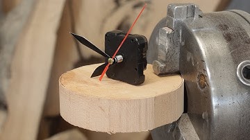 Wood Turning - Simple Wooden Clock Making