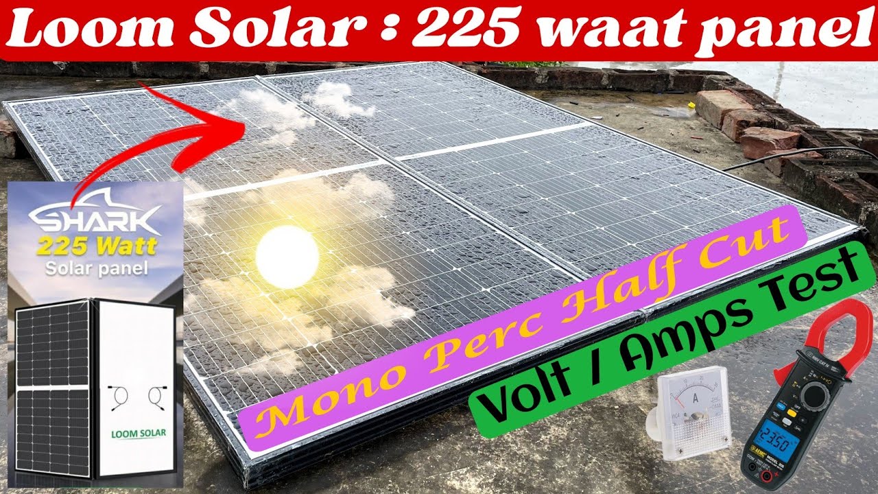 Loom Solar : 225 Watt Half Cut Mono Perc Panel Performance Test - 30 Amps Battery Charging | 