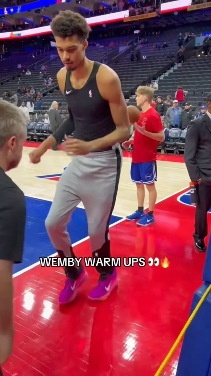 Wemby getting ready for game vs Philly ?