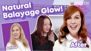 Copper Blonde Balayage &amp; Grey Coverage Tutorial | Matrix SoColor