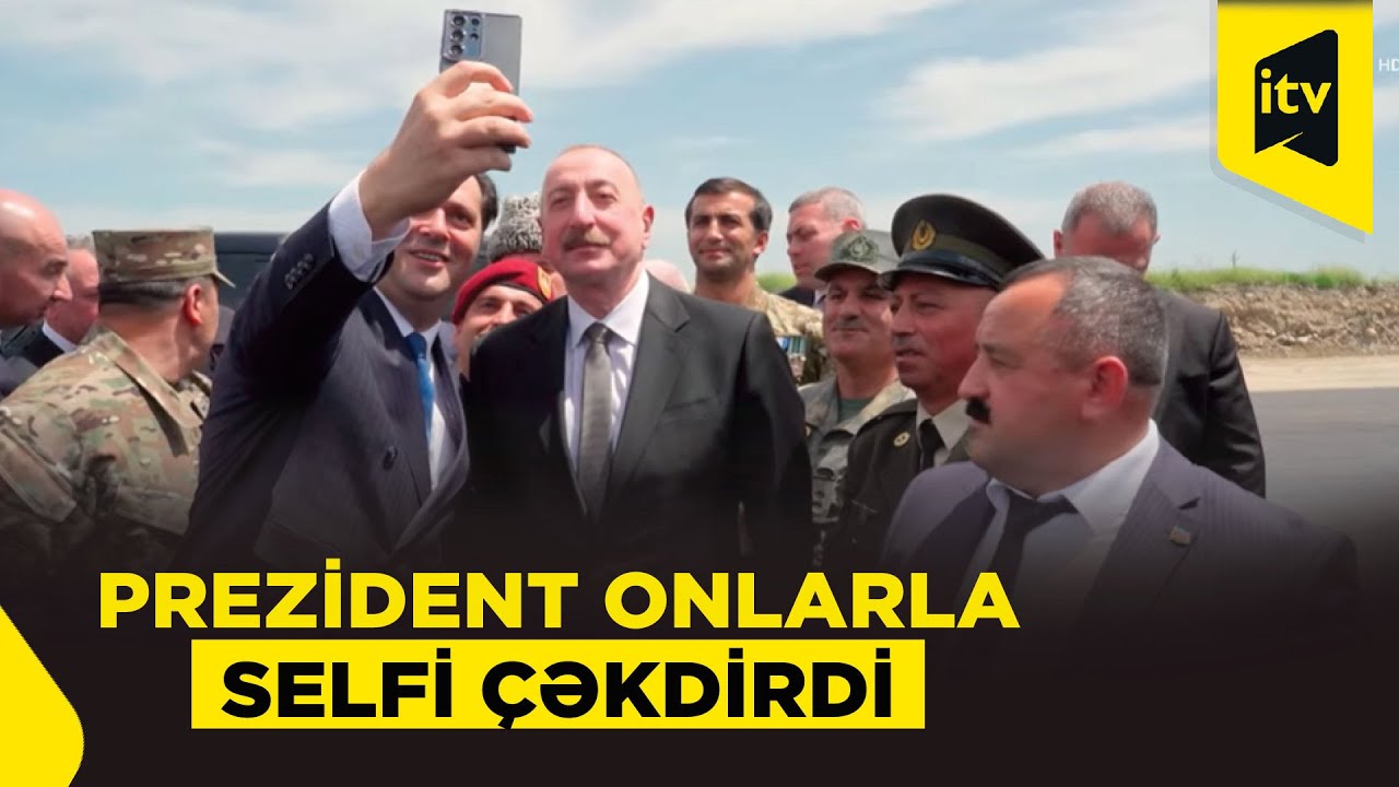 Prezident İlham Əliyev onlarla səmimi söhbət edib şəkil çəkdirdi