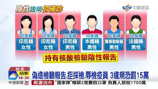 陰性證明無效! 境外移入增6例 5人入境確診│中視新聞 20201202