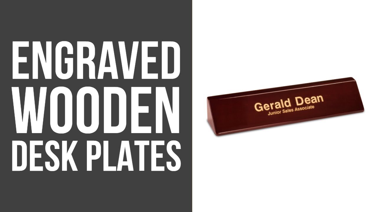 Engraved Desk Name Plates Wooden Top Notch Engraving Llc Youtube