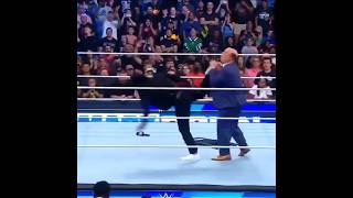 Jey Hits Superkick To WisemenPaul Heyman at smackdown wwe jeyuso paulheyman romanvjey shorts