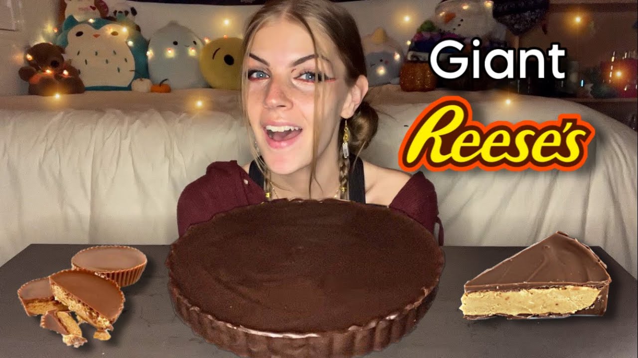 Чашечка с арахисовым маслом от Giant Reese's Mukbang! (Веганский)