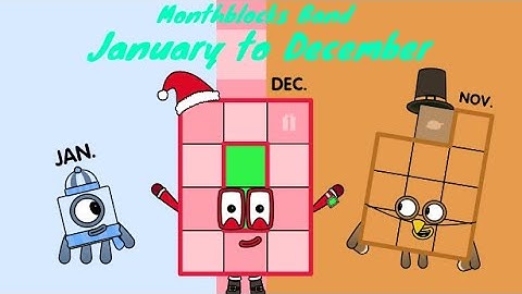 Monthblocks band: January to December