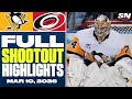 Pittsburgh Penguins at Carolina Hurricanes | FULL Shootout Highlights - March 10, 2026