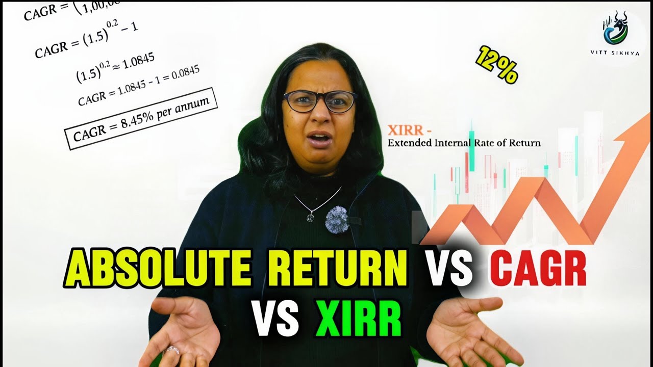 Absolute Return vs CAGR vs XIRR Explained | Which Return Metric Should YOU Trust? 🇮🇳