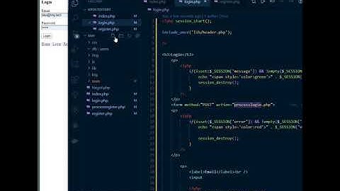 PHP Intro - Building Authentication System - 18 - Login Page